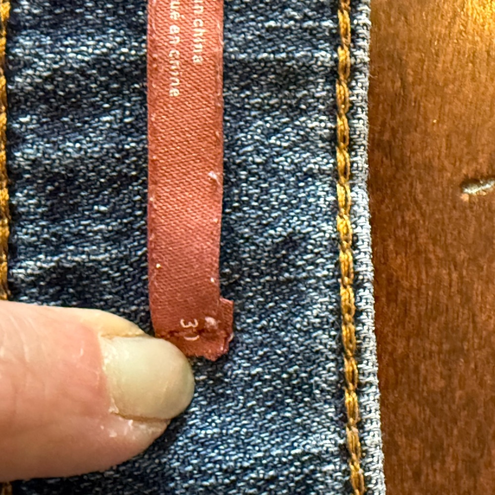 Anthropologie Blue Wide Leg Jeans Sz 30 distressed clean great Capsule Wardrobe - Picture 11 of 12